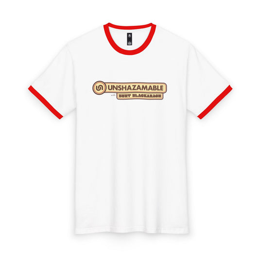 Unshazamable Badge Ringer T-Shirt — Funny Music Fan Tee