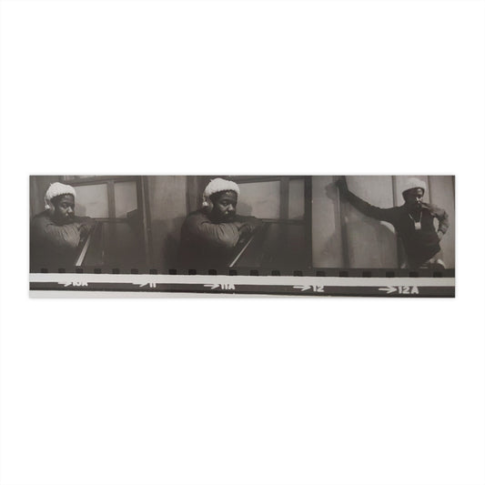 Smitty Vintage Film Strip Bumper Sticker — Monochrome Musician Photo